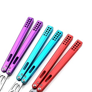 New Design 6061 Aluminum Steel Blade <strong>Trainer</strong> <strong>Butterfly</strong> Practice Tool Fingertips Dance OEM Balisong Pocket <strong>Knife</strong> - Product Image 4
