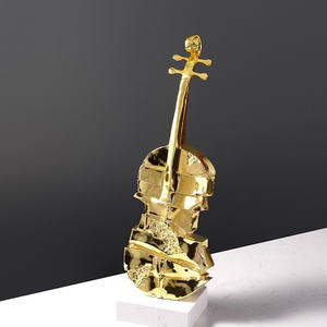 Sculpture de violon en résine transparente créative, artisanat en résine décoratif pour la décoration intérieure, décoration de salon, décoration de meubles - Product Image 6