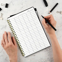 Cuaderno Promocional Personalizado con Espiral Universal, Cuadrícula y Filas/Columnas para Gestión de Datos e Inventario y Uso Escolar