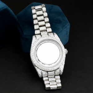 นาฬิกา RUDRA JEWELS หรูหรา สไตล์วินเทจ สแตนเลสสตีล ระบบอัตโนมัติ เครื่องจักรกลจากญี่ปุ่น 12 สปอร์ต ดีไซน์หรูหรา ประดับคริสตัลโมอิสซาไนต์ - Product Image 1