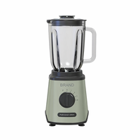 Blender de table électrique 450 W, pot en verre de 1,5 L, lames en acier inoxydable à 4 feuilles, contrôle à 4 vitesses, multifonction, broyage, usage domestique
