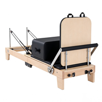 Reformer de Pilates pliable en érable massif de haute qualité, structure compacte pour la remise en forme à domicile, facile à transporter et à ranger