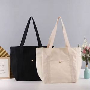 Bolsa de Lona de Gran Capacidad para Estudiantes, Trabajo Artístico, Viajes Diarios y Escuela, con Logotipo Personalizable en la Correa - Product Image 1