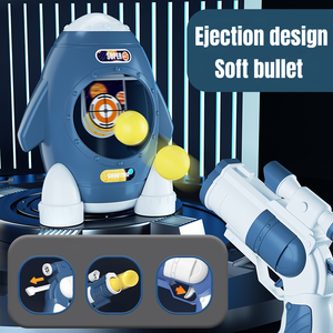 Mainan peluru lembut anak-anak, seri pistol mainan peluru lembut, permainan menembak anak dengan 2 pistol mainan dan 11 peluru 2023 - Product Image 2