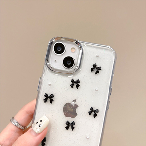 Custodia per Cellulare in Silicone TPU <span class=keywords><strong>Trasparente</strong></span> con Fiocco in Resina Epossidica e Perla, Stile Coreano Ins, per <span class=keywords><strong>iPhone</strong></span> 15 Pro Max 16 <span class=keywords><strong>13</strong></span>/12 14 11 Plus 17 - Product Image 5