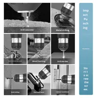 N19 Kit d'outils pour la maison avec perceuse électrique, outils de réparation multifonctions pour l'entretien électrique et quotidien