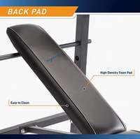 Banc de musculation pliable en métal réglable avec une capacité de charge maximale de 300 lb, garantie d'un an, pour une utilisation en intérieur