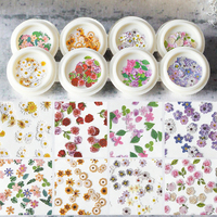 Accessoires pour l'art des ongles en 3D ultra-minces, 50 pièces/boîte, petites marguerites, roses, décorations DIY, style français, patchs en pâte à papier, couleurs mélangées