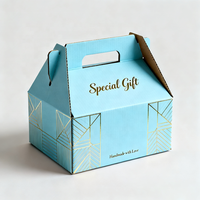 Boîtes Gable Personnalisées avec Poignées Blanches – Grandes Boîtes Gable Personnalisées pour Fêtes et Cadeaux de Noël