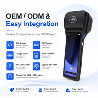 Terminal de point de vente portable Android Z93 avec imprimante de reçus 58/80 mm, imprimante d'étiquettes 40/76 mm, NFC, 4G, WiFi et prise en charge du SDK