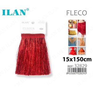 Fleco de borlas Ilan Fleco de 15x150cm, rojo, ribete decorativo para ropa y manualidades - Product Image 1