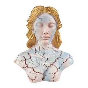 Figura de Resina Blazing Maiden, Busto de Chica Llama Carmesí, Adorno Decorativo - Product Image 5