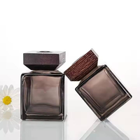 Nouvelle Arrivée Bouteille en Verre Carrée de Luxe avec Bouchon pour Diffuseur de Roseaux Naturels 100ml 150ml 200ml 500ml