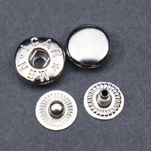 Bouton pression en laiton poli de 8mm avec douille-Fabriqué à Taiwan - Product Image 2