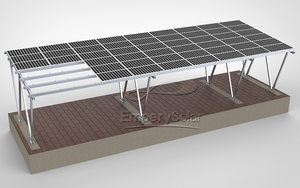 Système de carport <span class=keywords><strong>solaire</strong></span> en aluminium, silicium monocristallin, silicium polycristallin, batterie lithium-ion pour usage domestique, montage au sol - Product Image 5