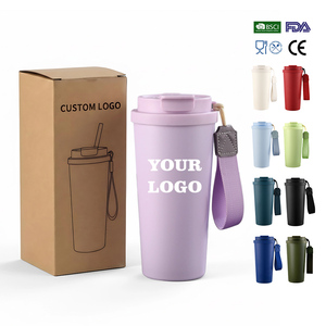 Tazze da Caffè con Logo 20oz 600ml, Tazza da Caffè in Acciaio Inossidabile con Corda Portatile, Thermos Isolato Sottovuoto per Auto e Attività all'Aperto - Product Image 1