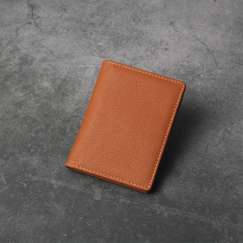 Portafoglio da uomo in pelle di alta qualità riciclato all'ingrosso portafoglio con carta di credito minimalista