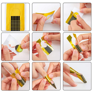500 Unidades de Soporte de Papel de Aluminio Dorado para Uñas, Adhesivo para Sistema Dual de Uñas, para Extensión de Uñas - Product Image 4