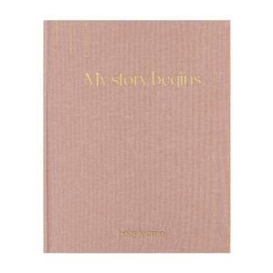 Album Photo personnalisé à couverture rigide pour bébé Livre DIY feuille d'or estampage Logo tissu lin Couverture bébé Journal Carnet pour enfants <span class=keywords><strong>Parents</strong></span> - Product Image 1