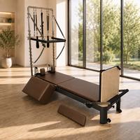 Machine de Pilates Reformer Tower avec barre de poussée pour débutants, seniors, rééducation, petits studios, exercices à domicile et entraînement physique