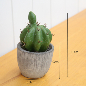 Pianta <span class=keywords><strong>verde</strong></span> piccola pianta decorativa in vaso Mini pianta artificiale succulenta Bonsai ad alta simulazione di plastica <span class=keywords><strong>Cactus</strong></span> palla <span class=keywords><strong>Cactus</strong></span> - Product Image 5