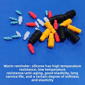 High-temperature Resistant Double-ended <b>Rubber</b> Plug Electroplated <b>Spray</b>-coated Anodized Threaded Sealing Silicone Industrial Use - Product Image 2