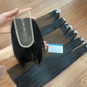 Extensiones de Cabello Humano Brillante con Cierre Frontal y Trasero 2x6 de Encaje Transparente al por Mayor de Vietnam - Product Image 2