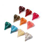 Pendentif Cœur en Acrylique 27x20mm Vintage Breloque 3D pour Collier Boucles d'Oreilles Porte-clés Accessoires de Sac Vente en Gros Personnalisé