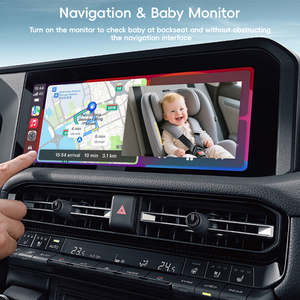 Dongle sans fil Type C CarPlay Android Auto avec surveillance des sièges arrière, boîte multimédia 3-en-1 pour voiture - Product Image 4