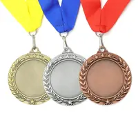 Großhandel benutzer definierte 3d Druckguss leer Gold Silber Bronze Sport Auszeichnungen Medaillen und Bänder