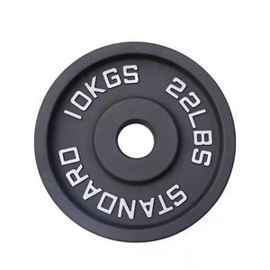 CZFIT Discos de Pesas de Hierro Fundido Pintados, de Orificio Grande, 4 Nervaduras, Negros, Duraderos, Antideslizantes, para Gimnasio Comercial, Fitness en Casa, Levantamiento de Pesas - Product Image 4