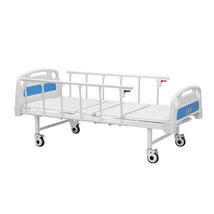 Lit médical manuel réglable à 2 manivelles en acier inoxydable ICEN IN-S231, équipement médical de classe I pour clinique et soins à domicile - Product Image 1