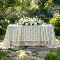 Nappe à rayures cœurs pastel sur mesure, Housse de table à rayures cœurs mignons pour Baby Shower, Fête et Décoration de table à manger