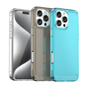 Custodia per telefono <span class=keywords><strong>cellulare</strong></span> morbida con pulsante flessibile a protezione completa per Iphone 15 Plus 16 Pro Max TPU - Product Image 5