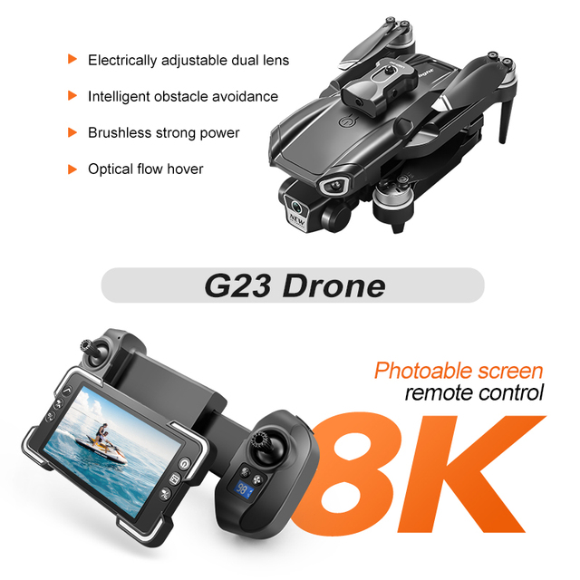 HD GPS Remote Control RC Screen Drone 8K Beginner Plastic Dual Cameras Long Range WIFI FPV App Gimbal