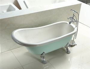 Fábrica de bañera, acrílico, clásico, verde, vibratorio, usado, patas de <span class=keywords><strong>gallo</strong></span>, bañera - Product Image 6