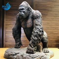 Grandes décorations de jardin d'extérieur populaires : Statues de gorille Donkey Kong en résine, sculptures de primates et d'animaux sauvages, artisanat en résine de fibre de verre