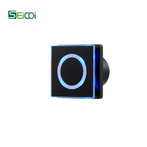 Smart Tempered Glass Panel Bathroom Electric Motor Exhaust Fan with <b>LED</b> Light OEM/ODM Energy Saving - Product Image 4