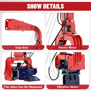 Ad alta efficienza idraulico palificazione vibrazione martello con braccio di Vice nuova condizione di vendita a caldo nucleo componente del motore - Product Image 2