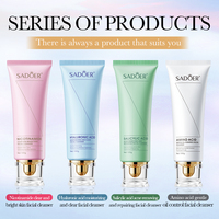 Nettoyant Visage Moussant Doux OEM pour Marque Privée, Contrôle du Sébum, Niacinamide, Acides Aminés Végétaux, Nettoyage en Profondeur