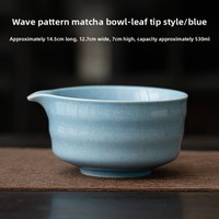 Nouveau bol à matcha en céramique côtelée, fait main, écologique, de style japonais vintage, pour préparation à sec, accessoires de design Japandi