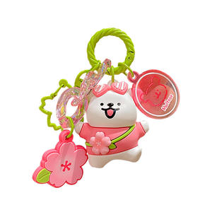 Porte-clés en plastique <span class=keywords><strong>de</strong></span> la série Genuine Cartoon Line Puppy, pendentif mignon pour amoureux, petit cadeau pour voiture, vente en gros, modèle Big Link - Product Image 5