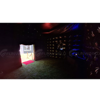 Boîte de nuit gonflable portable, tente cubique, tente gonflable, cabine photo, toile de fond, lumière LED, chapiteau gonflable pour boîte de nuit, 360