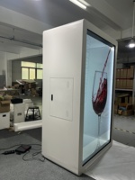 Boîte holographique publicitaire 3D 4K de 86 pouces, grand format, intérieur, personnalisée en usine, écran LCD transparent, écran tactile en verre LCD