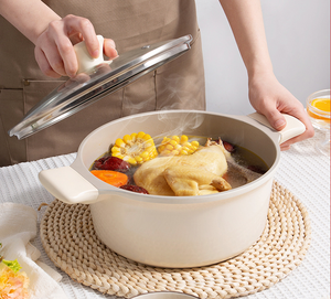 Productos listos Nuevo diseño Juegos <span class=keywords><strong>de</strong></span> utensilios <span class=keywords><strong>de</strong></span> cocina antiadherentes <span class=keywords><strong>de</strong></span> cerámica Olla <span class=keywords><strong>de</strong></span> sopa <span class=keywords><strong>de</strong></span> 24cm con sartén para Cocina - Product Image 6