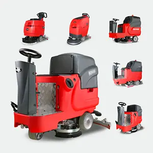 RD660 2*13in brush professional floor cleaning industrial floor scrubber machine for cleaning hardwood