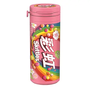 Vendita calda fruttato dolce e acido 30g snack esotico caramelle giocattolo multicolor misto sapore di frutta skittle senza colla cioccolato frutta