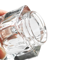 15g 50g Clear Square Double Wall Hautpflege Gesichts creme Verpackung Kosmetik glas für Körper peeling