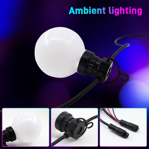 Lampes à points lumineux LED RGB SMD5050 programmables de 80 mm, effet de respiration forestière à 360 degrés, étanches IP65, <span class=keywords><strong>CRI</strong></span> 90 - Product Image 6