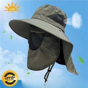 Nouveau design chapeaux de soleil Protection UV chasse en plein air casquette de pêche pour hommes femmes randonnée Camping visière seau séchage rapide pêcheur chapeaux - Product Image 6